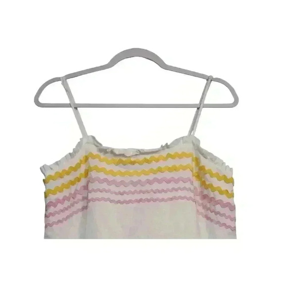 Lisa Marie Fernandez Target Dress Size Small Ric Rac Spaghetti Strap Linen Blend - Picture 3 of 13